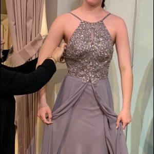 JOVANI- Sequence beaded chiffon Size 2.